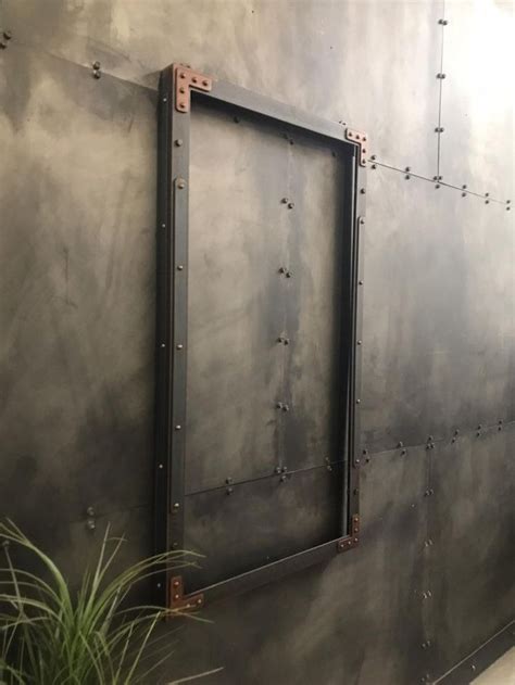 industrial metal shadow boxed framed mirrors|Industrial Shadow.